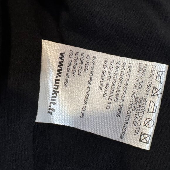 UNKUT Paris Men's Full-Zip Faux Leather/ 100% Cotton Med Black Hooded Sweatshirt - Picture 8 of 8